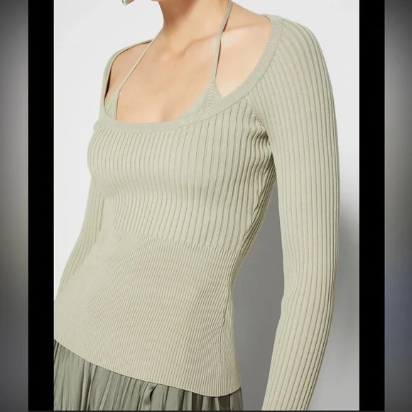 Jonathan Simkhai Jayline Bralette Pullover Sweater - Picture 2 of 14